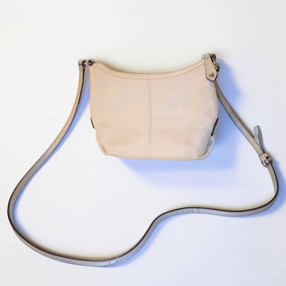 Coach Pebbled Leather Crossbody Bag in Light Gray - Picture 8 of 10
